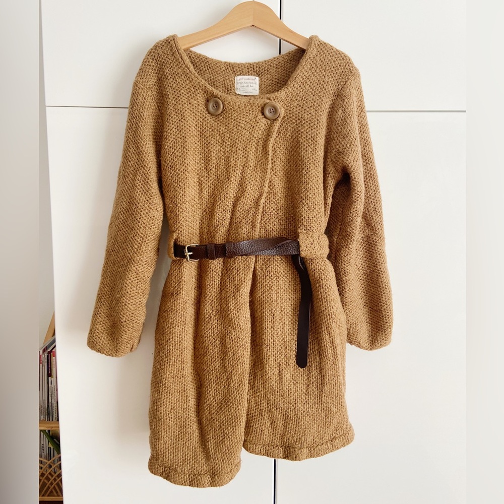 Zara size 7/8 coat/sweater with belt.